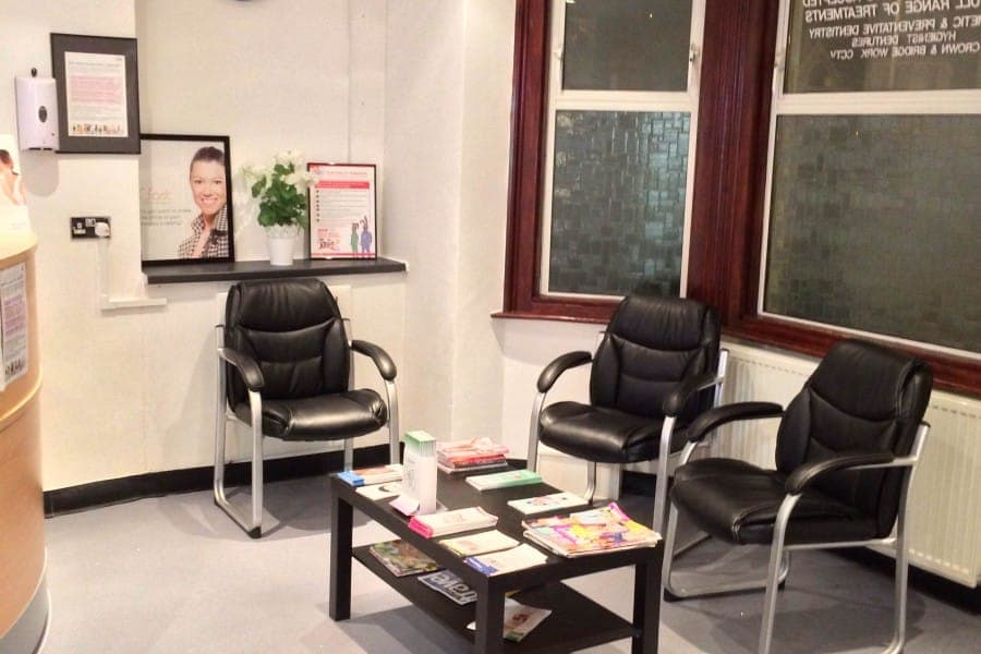 Waiting area at Parchmore Dental Centre