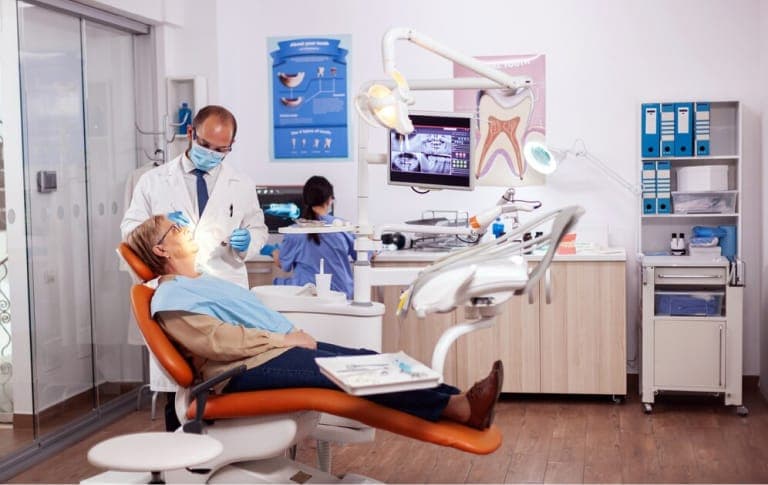patient receiving dental treatment